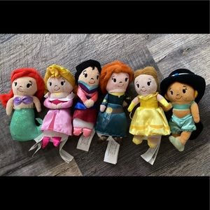 Plush Disney princess dolls set of 6